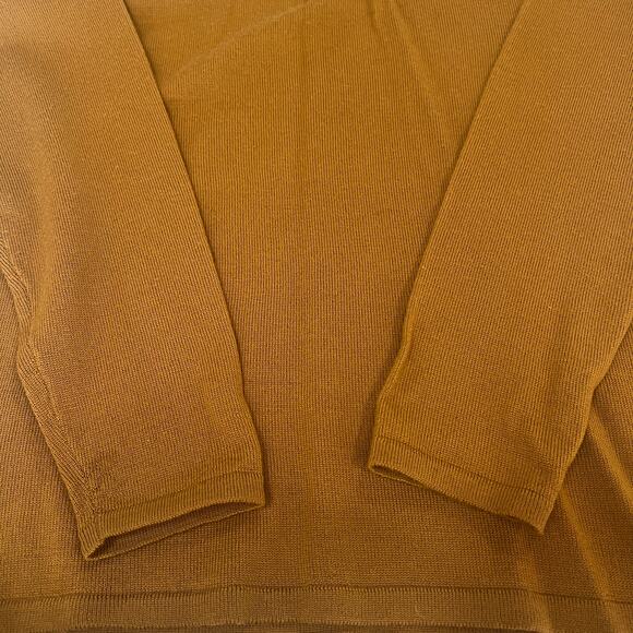 Vtg JH Collectibles 100% merino wool Mockneck turtleneck sweater gold brown - Picture 8 of 8
